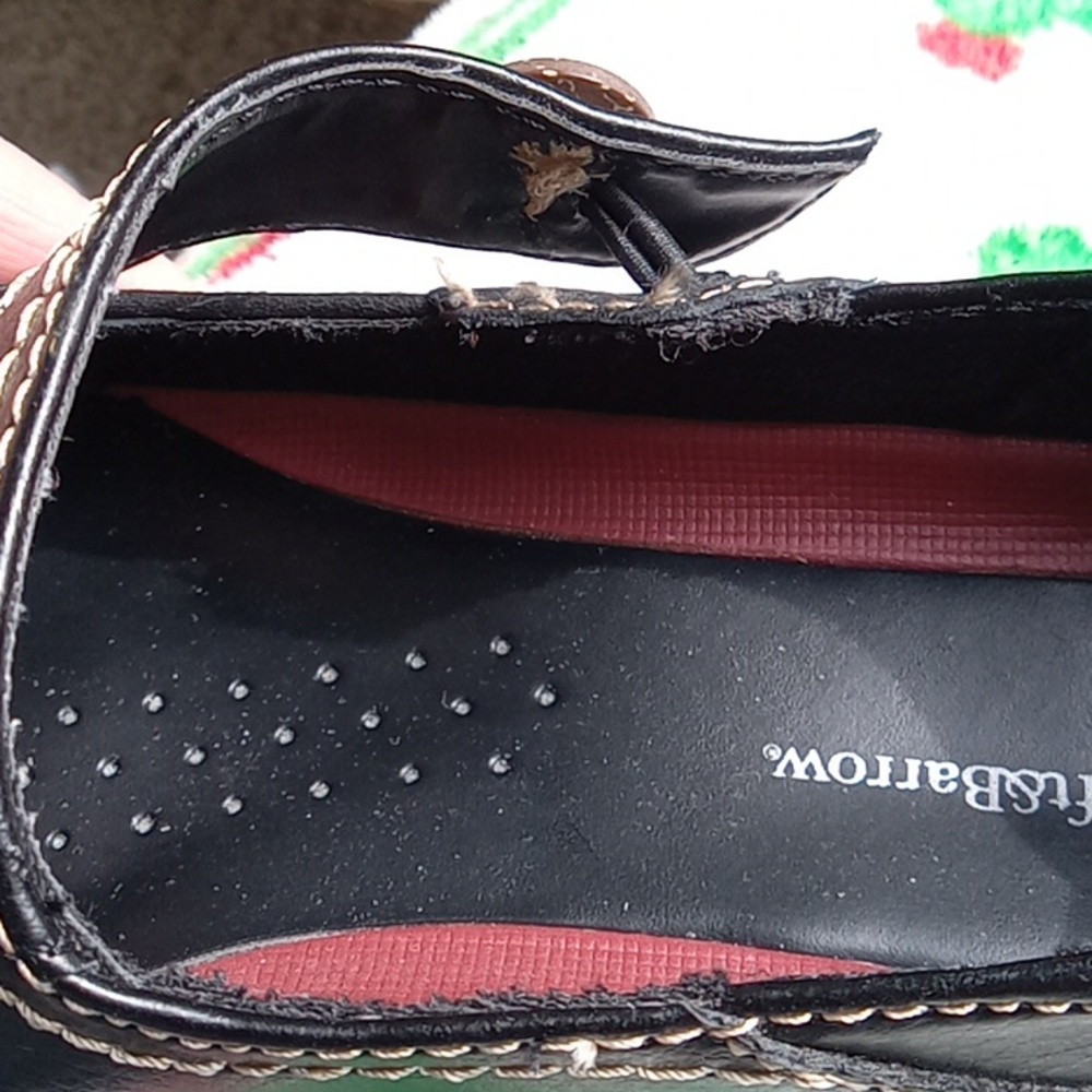 Croft & Barrow CB Sherell Black Leather Slip Ons Sz 6 - Picture 6 of 9